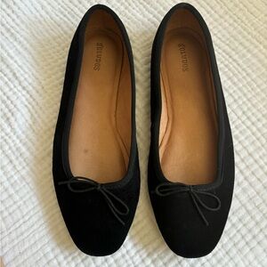 Soludos Darby black suede ballet flats